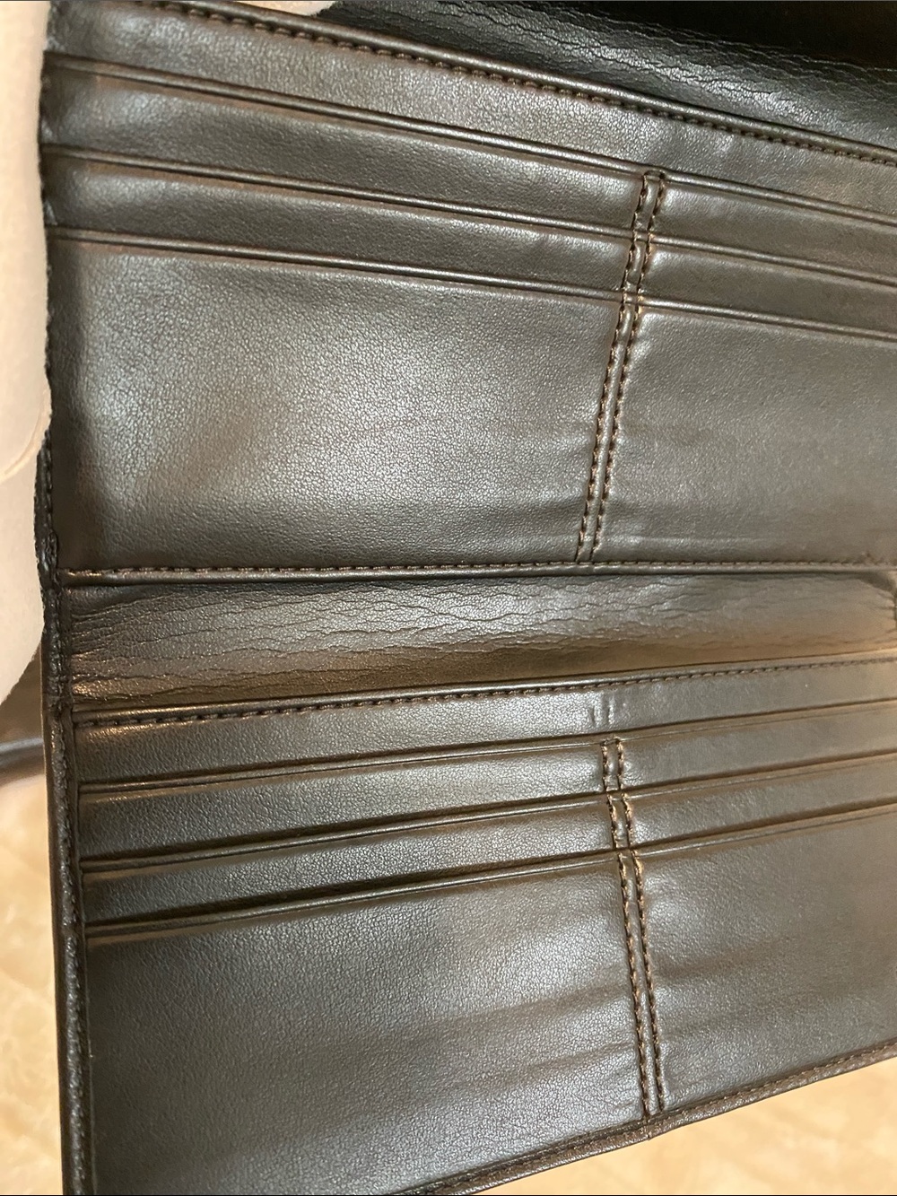 NWT Vintage Soho Leather Buckle Slim Envelope / Tri-Fold Wallet - Picture 10 of 17